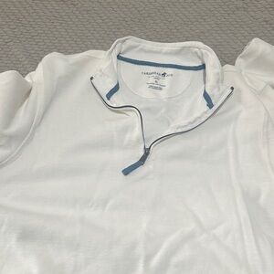 Caribbean Joe White Quarter-Zip Men's Sweatshirt